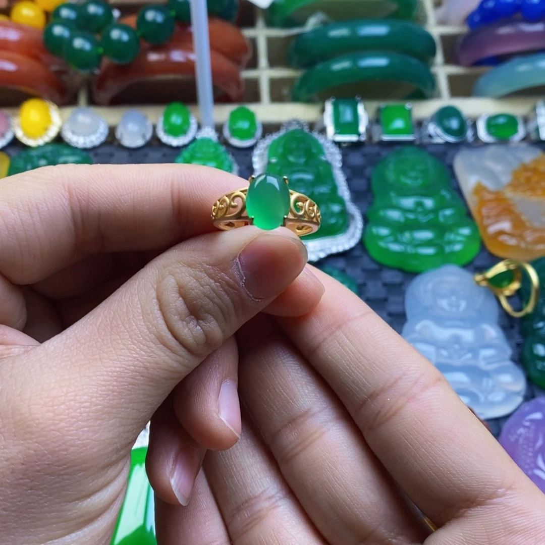 。***。玛瑙/玉髓合金戒指