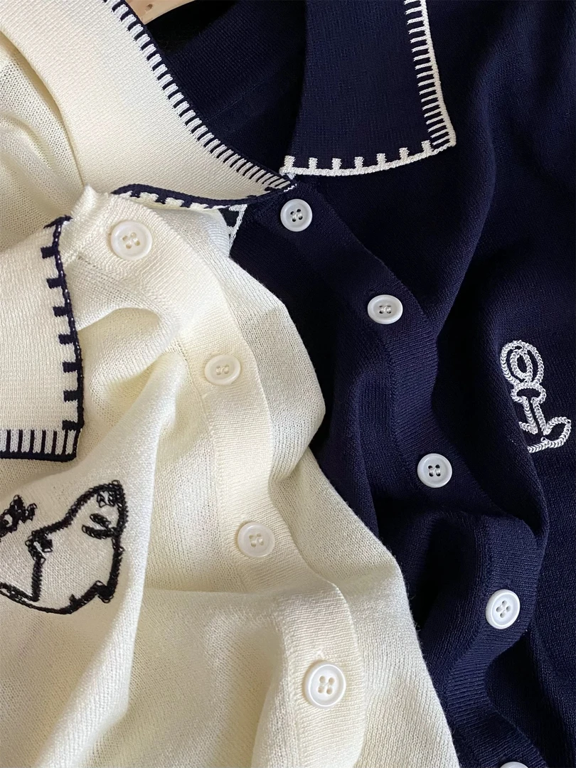 27928欧货高货翻领刺绣时尚显瘦女士短袖上衣221衣长55