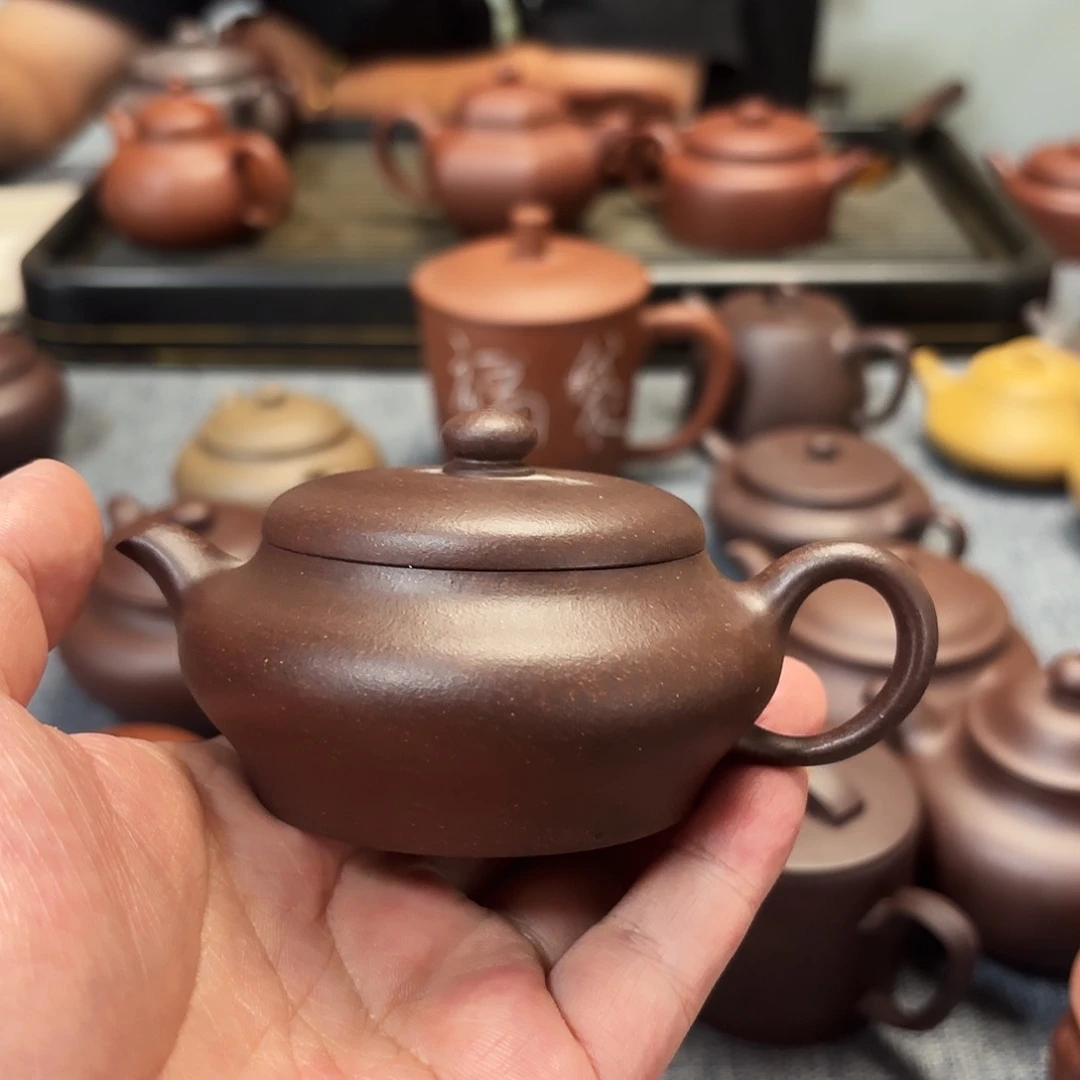 莫***8茶壶紫砂全手工虚扁