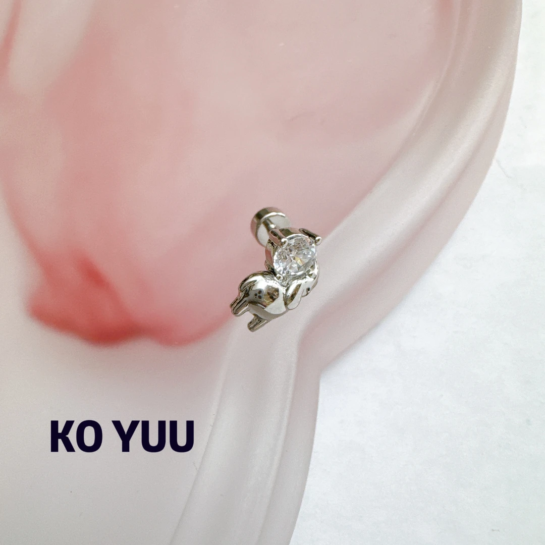 铜合金锆石耳饰 【雨桐高奢饰品】耳环KY00624