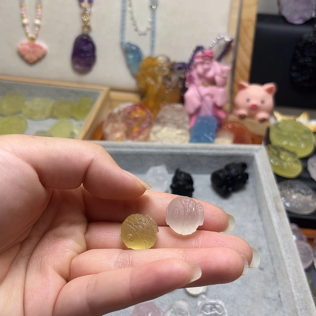 未镶嵌颈饰紫晶鹿*两只鱼51
