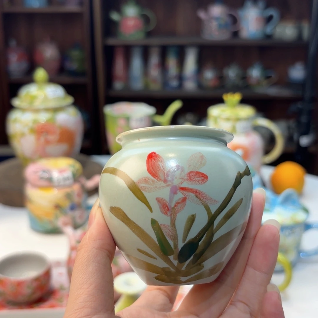 景德镇手绘高温釉下彩陶瓷茶具