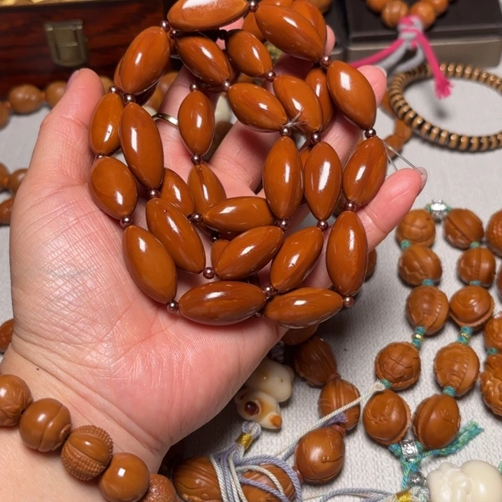 橄榄核手串/手链1.3光珠脖挂