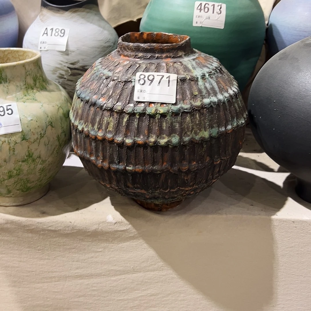 瓶胡****呀8971高25口8陶瓷花瓶无孔