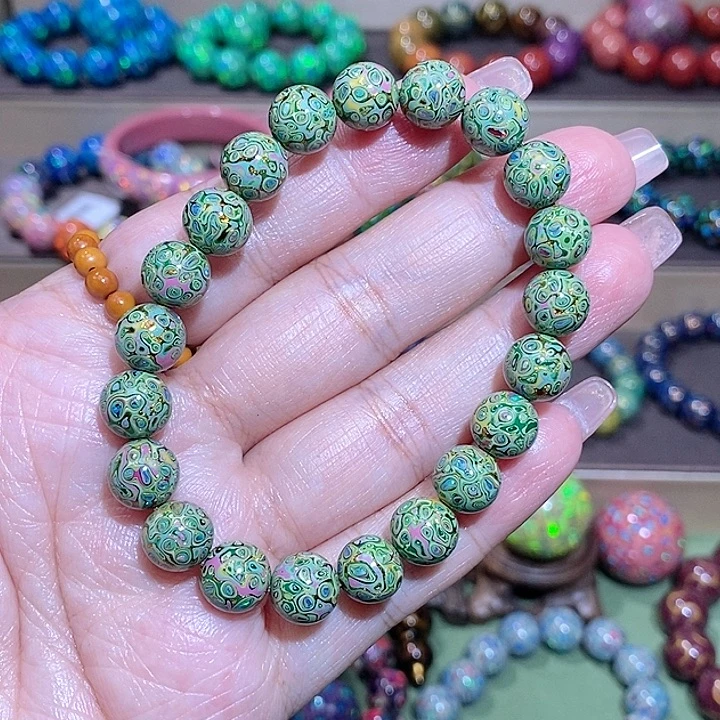 大漆珠0.8绿色欧款手串