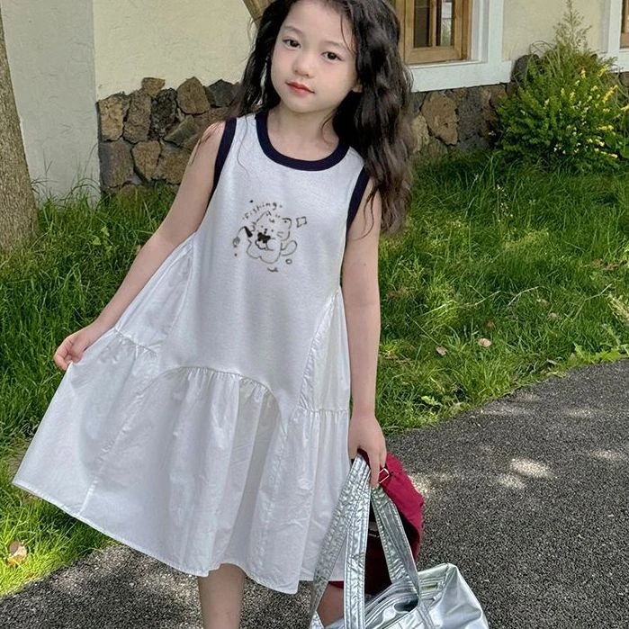 2025新款儿童夏装洋气背心公主连衣裙夏季宝宝女童无袖女宝宝裙子