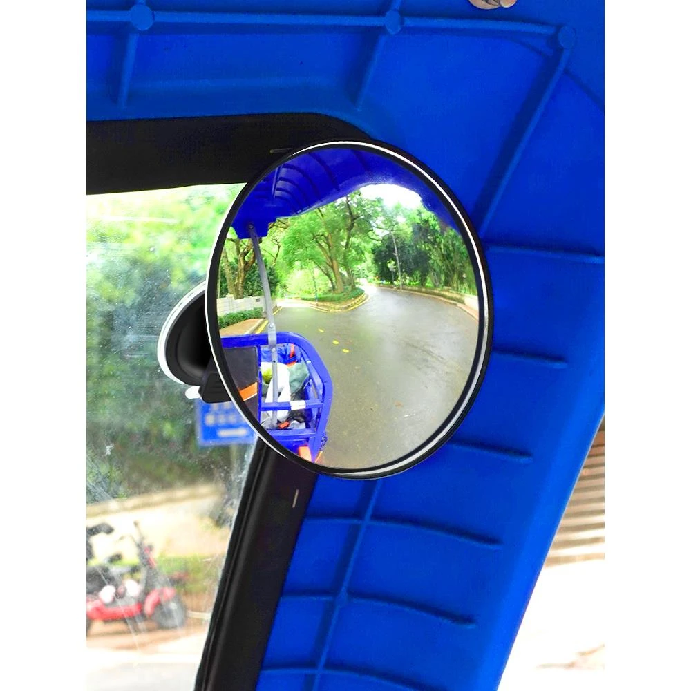 吸盘式电动三轮车汽车内后视镜大视野凸面倒车镜子反光镜圆辅助镜