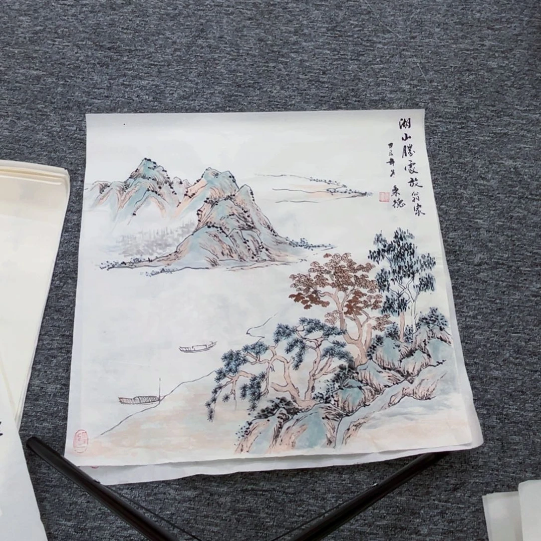 国画三尺斗方绘画作品梦春老师