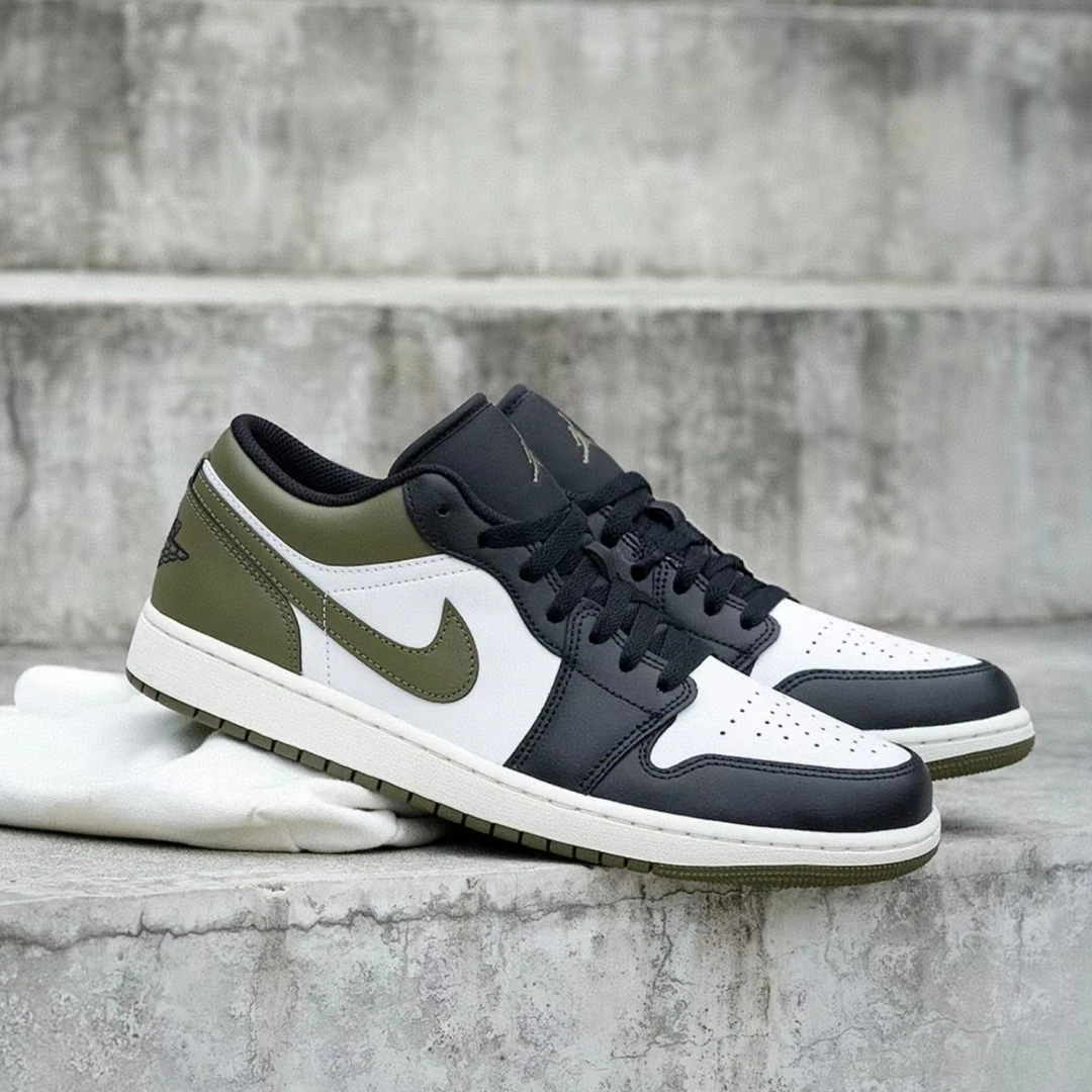 NIKE/耐克【黑绿脚趾】舒适百搭休闲板鞋 女款大童 橄榄绿553560092