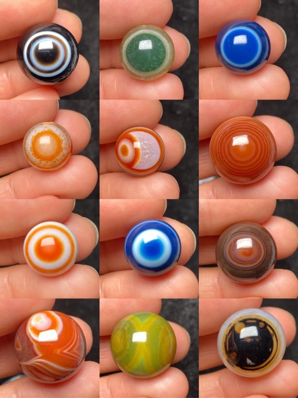 条纹玛瑙圆珠（直播间选货）纯天然玛瑙天眼配珠手串配珠diy