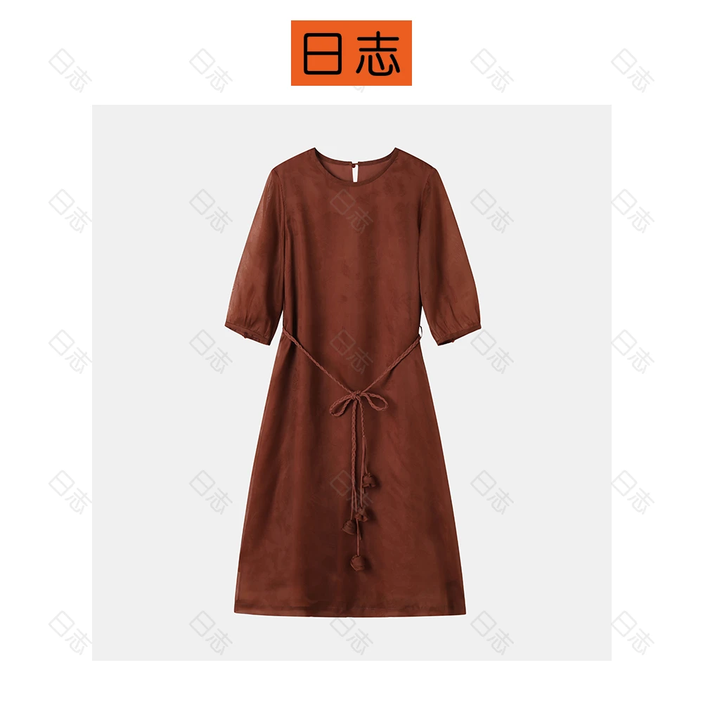 PIPO志【现】【郁金香】气质时尚休闲收腰夏季新品减龄连衣裙DDS2L558