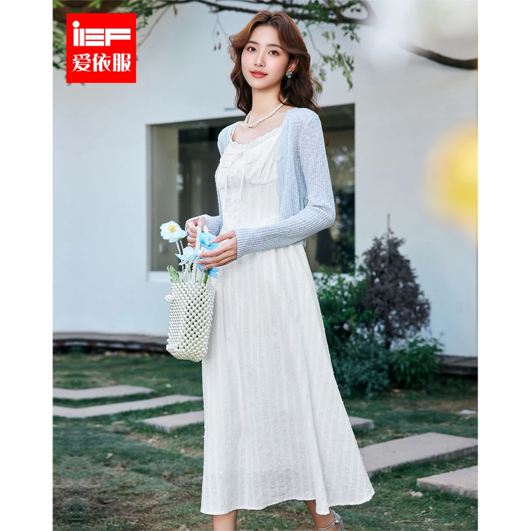 IEF/爱依服套装2025秋季新款小清新淑女气质里外套裙欧若风流光风