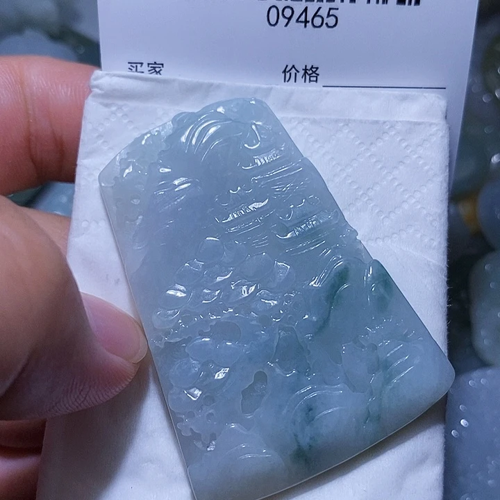 翡翠未镶嵌颈饰天光墟翡翠市场现金代购