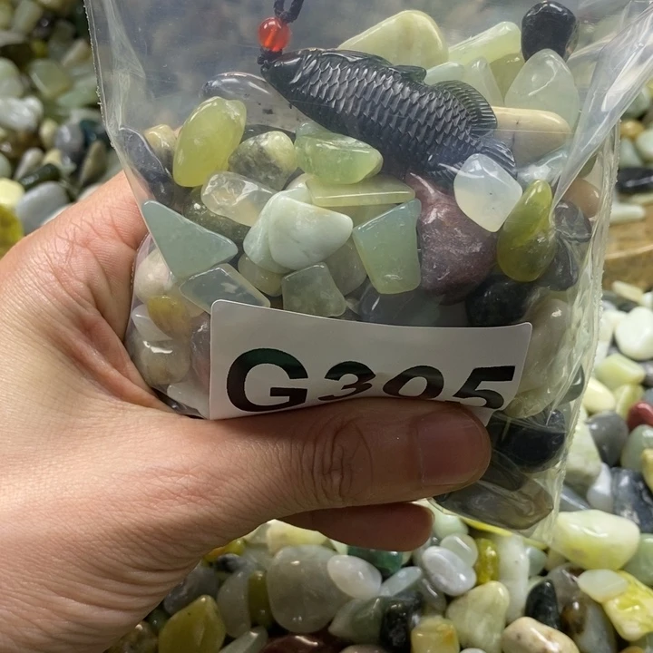 蛇纹石玉鱼缸石未镶嵌