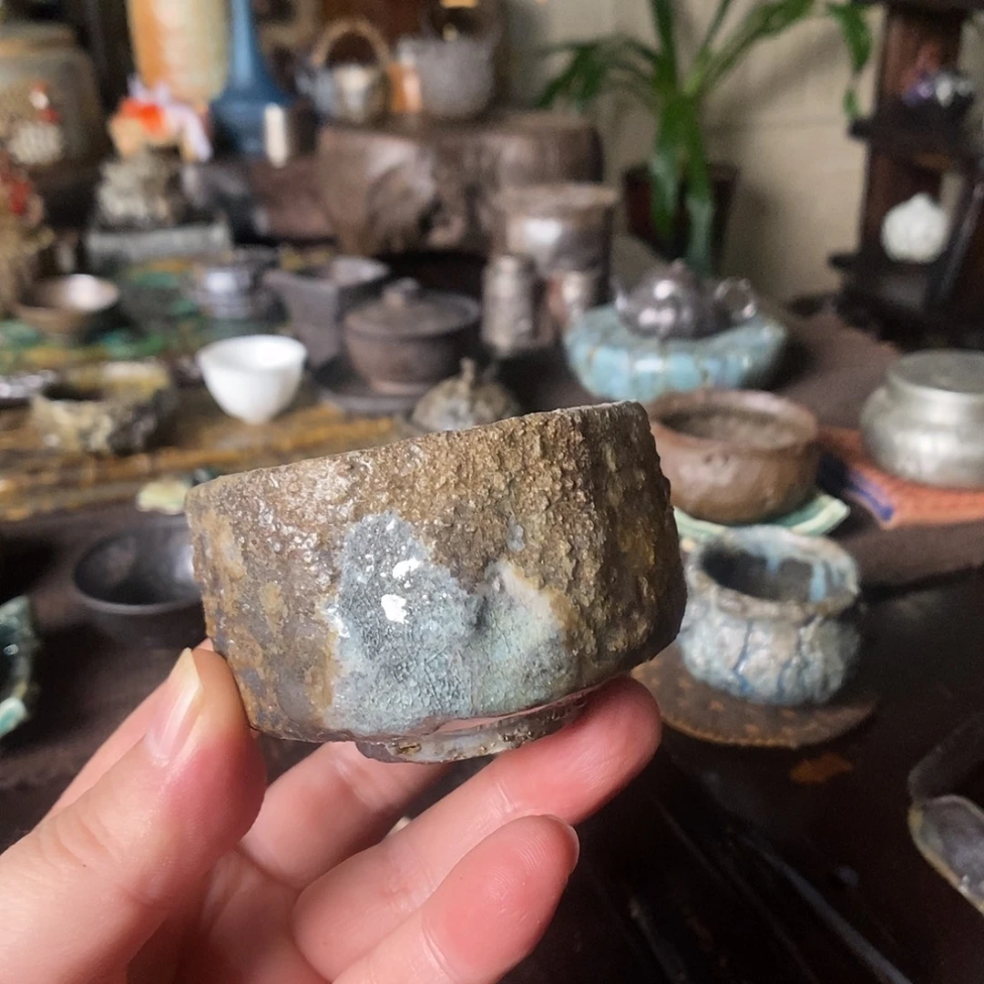 手工制作柴烧茶具