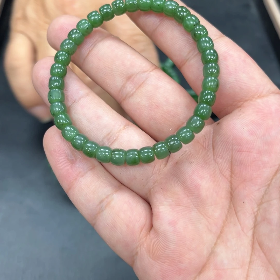 和田玉未镶嵌颈饰6mm直切手串多样性发货（拍一发一）