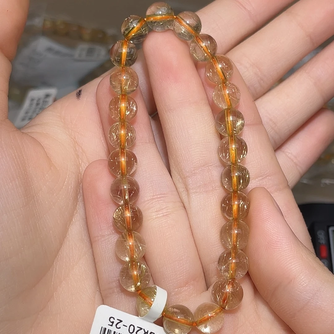 未镶嵌手链水晶金发晶7.8mm