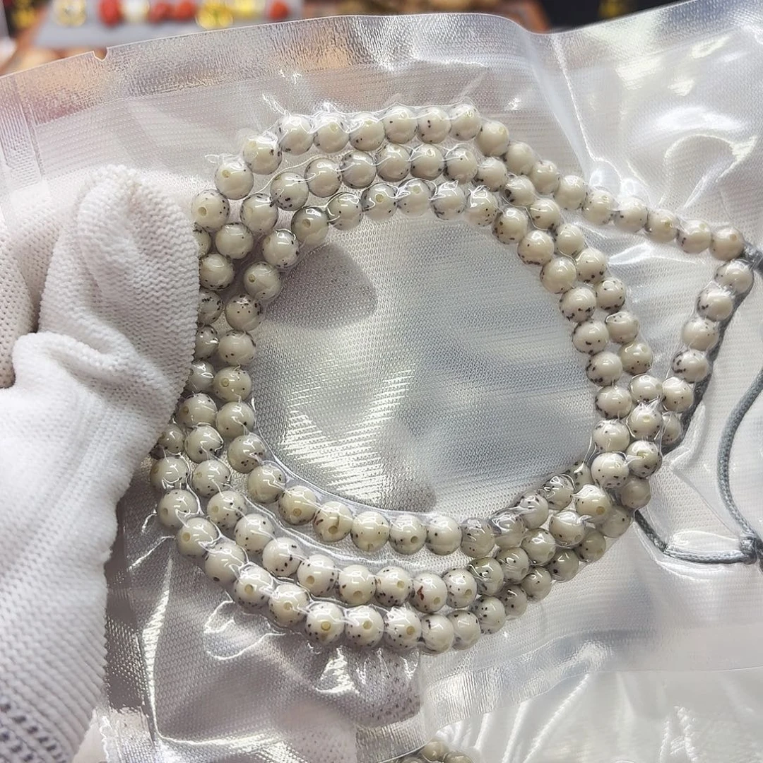 吊坠星月菩提109梵天骨瓷白大眼睛通体6圆108