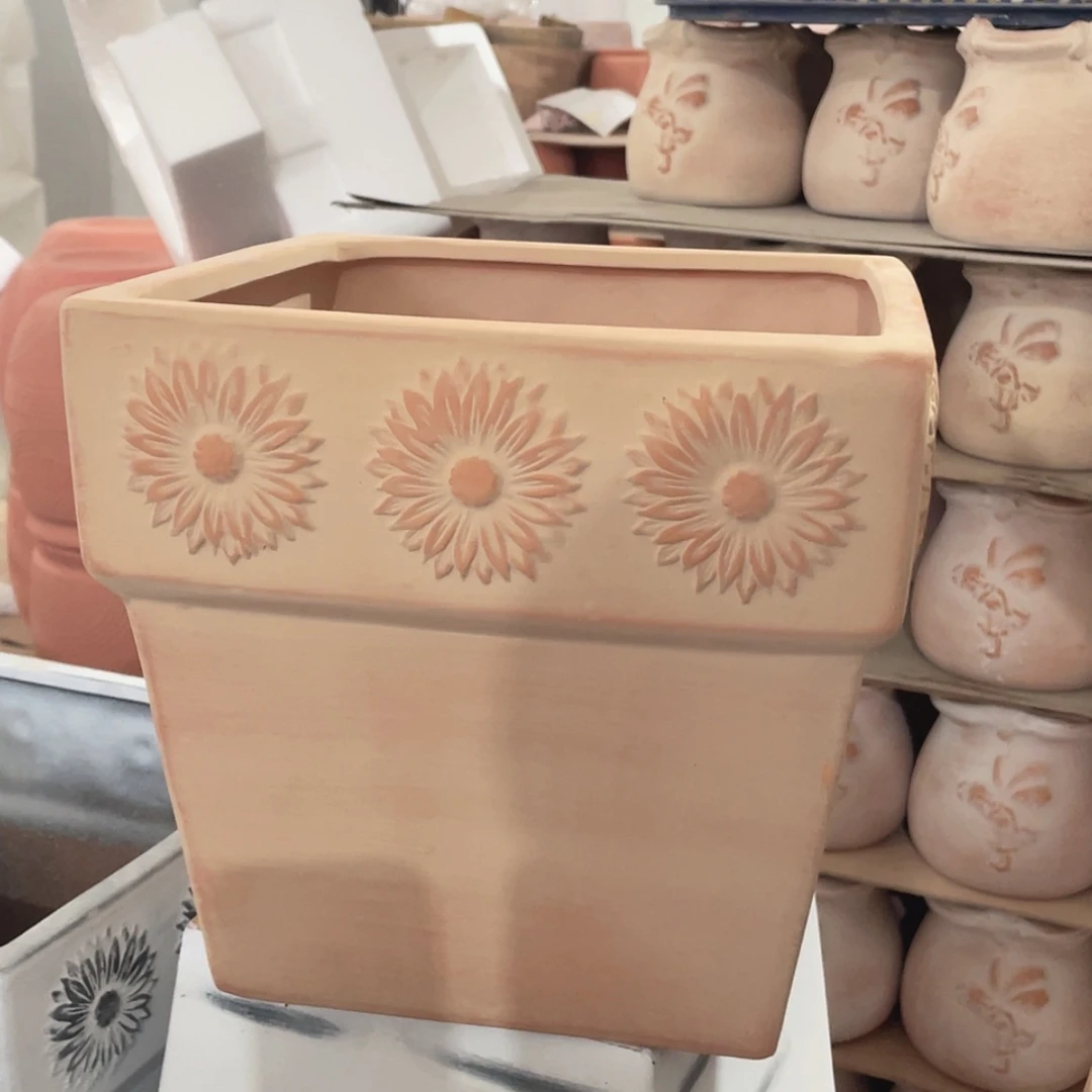 【闪购商品】红陶米黄向日葵四方27-25