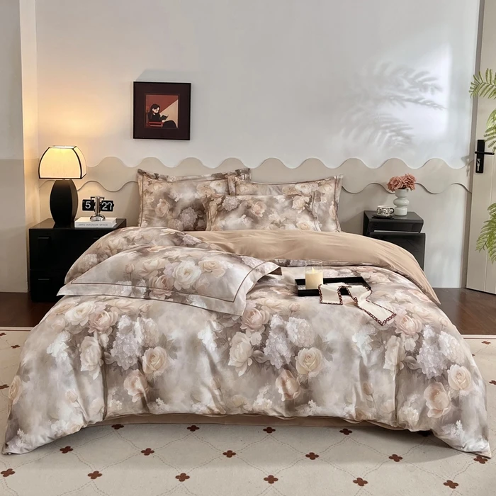 丽人凯  新款100支超柔软全棉活性大版印花四件套