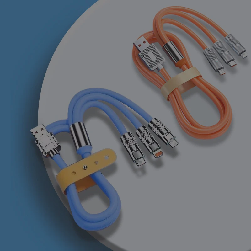 快充线数据线手机充电线三合一数据线一拖三