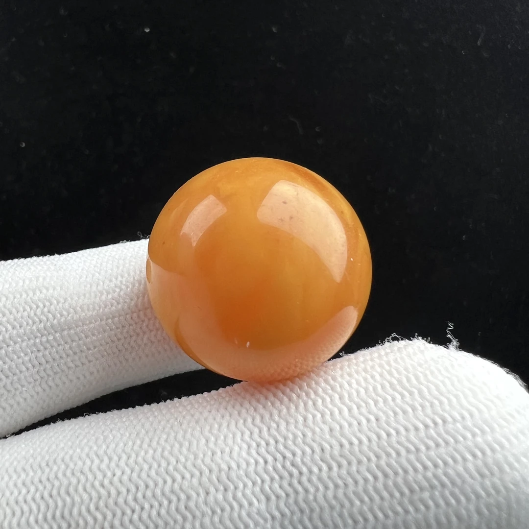 B1266 特价有瑕 天然蜜蜡圆珠23.2 mm 支持复检 假一发四