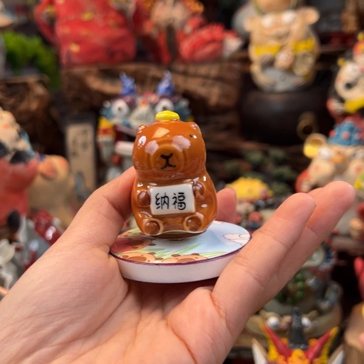 陶摆件小镇青花每日有新品