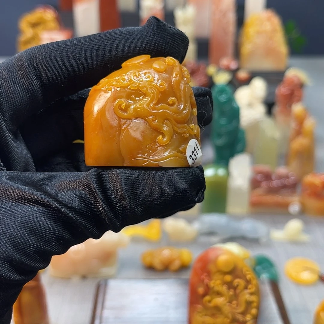 寿山石印石在**鸟包邮包刻3311