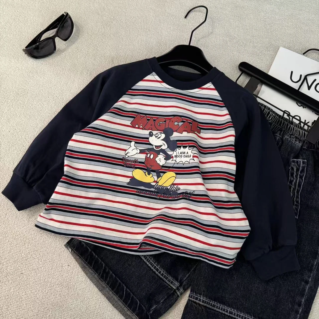 2025年秋季儿童新款长袖套装休闲百搭宽松时尚21132米奇卫衣