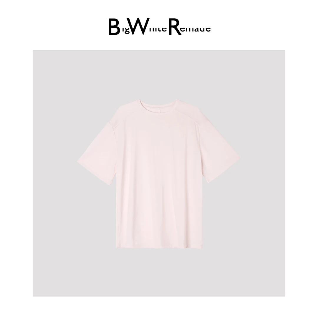 BIG WHITE REMADE“樱花纵白”天丝+羊毛+杰尼亚做工爽肤T恤AW1068