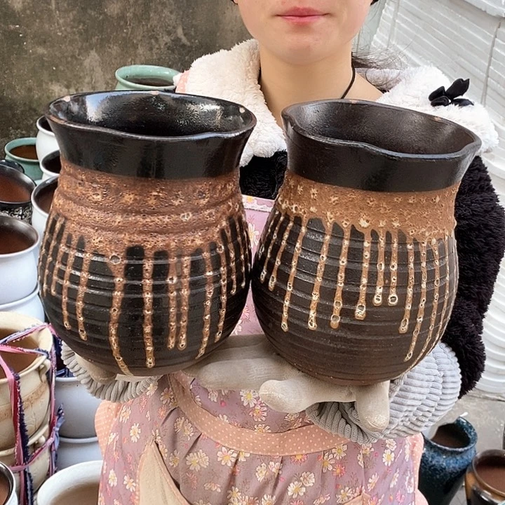 紫砂花盆瑕疵口15高20