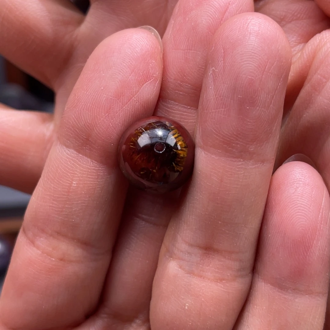 水晶珠宝半成品未镶嵌肖*极光23天眼单珠