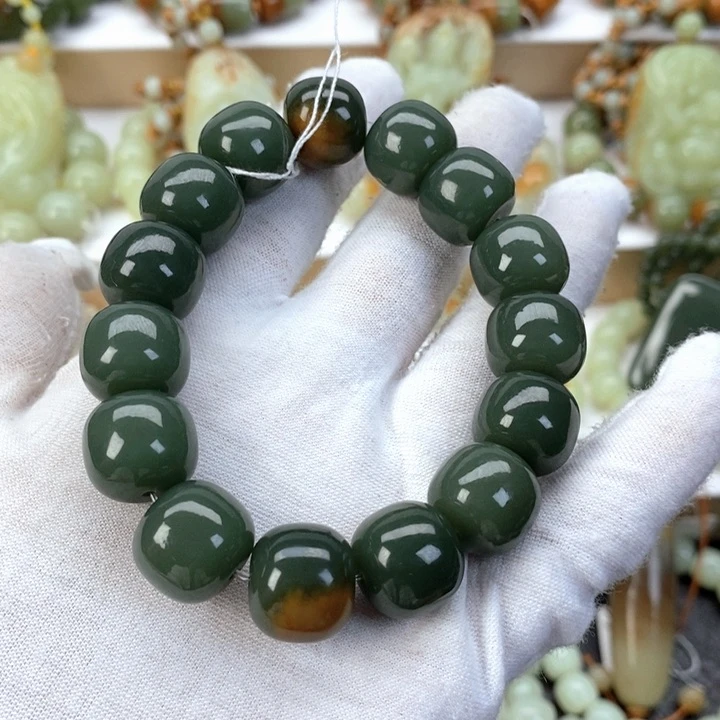 【闪购商品】透闪石质玉手串未镶嵌用**桑