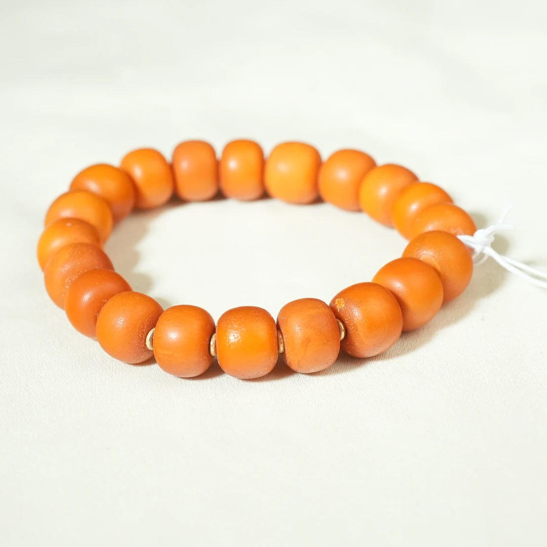 十九世纪蜜蜡算盘珠手串【华豫之门】AAML2501224026