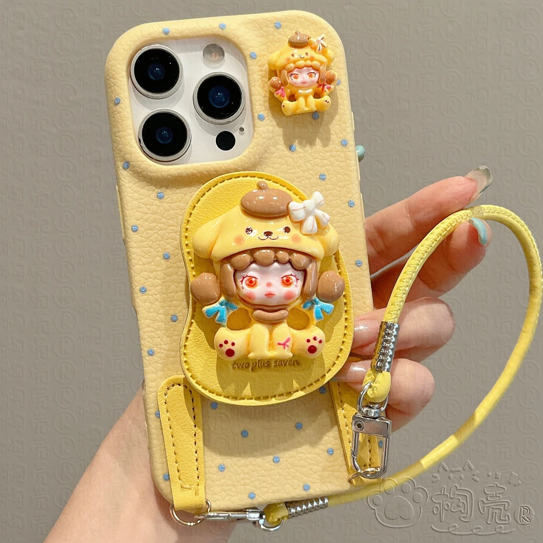 朵拉土豆支架斜挎绳适用苹果16手机壳华为/荣耀/OPPO/vivo/小米