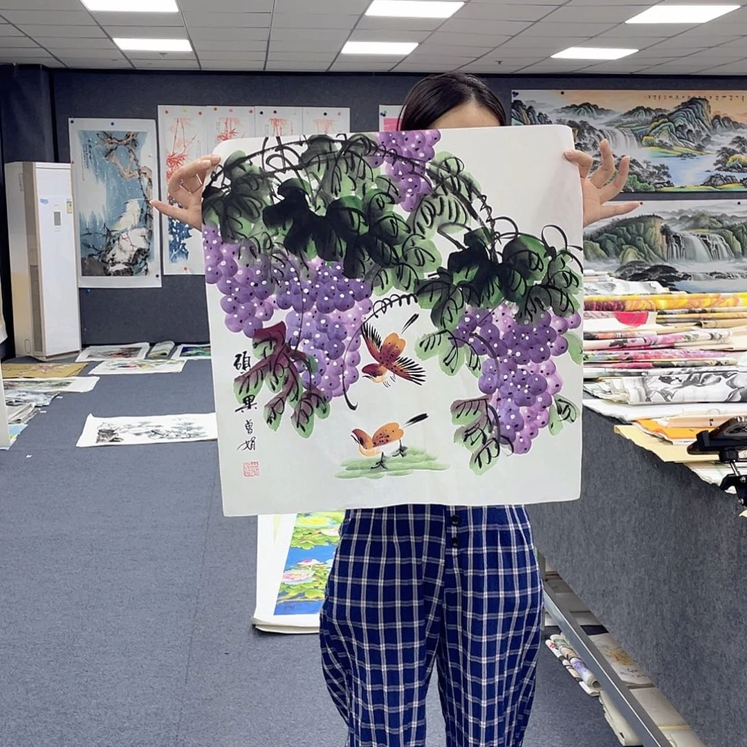 国画作品小姐姐放漏…