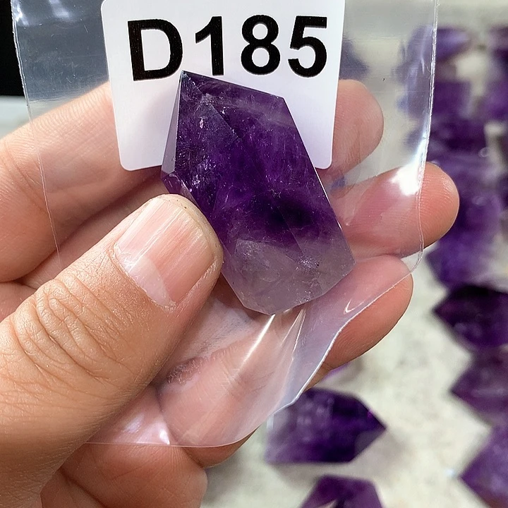 紫晶天然水晶柱子D185未镶嵌陈*赢