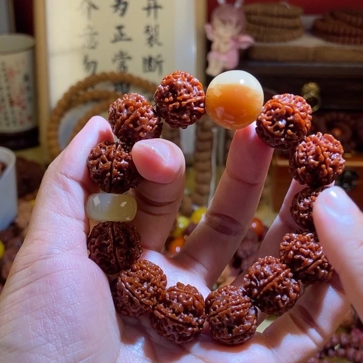 吊坠金刚菩提186玉化羊角➕平安扣