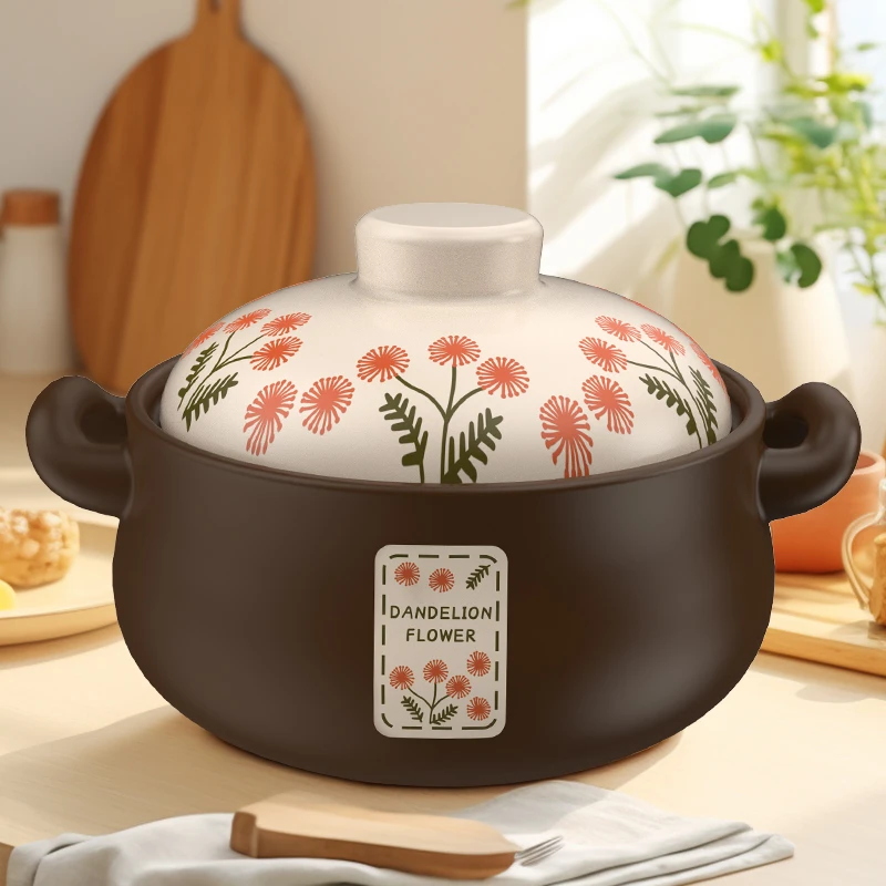 柚米一粒耐热陶瓷砂锅汤煲炖锅煮粥煲汤炖菜干烧明火家用大容量