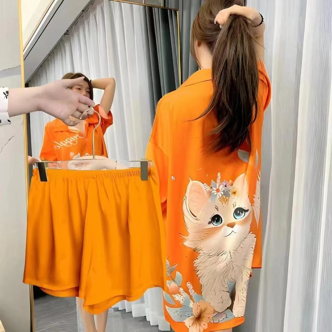 2025网红Night Skirt薄款冰丝睡裙女开衫宽松女睡裙夏天高级感ins