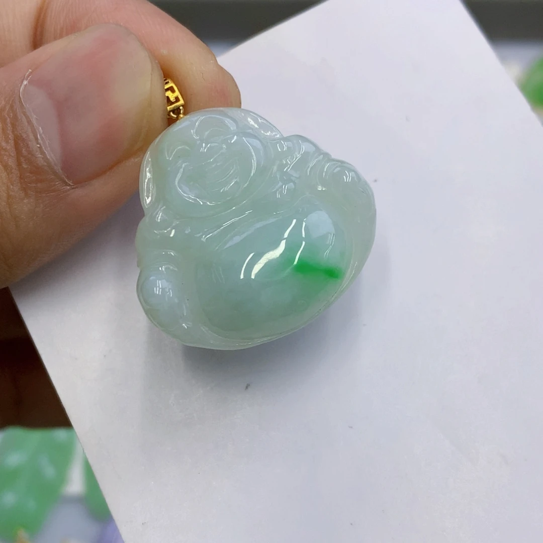 18K金镶嵌挂件翡翠翡翠