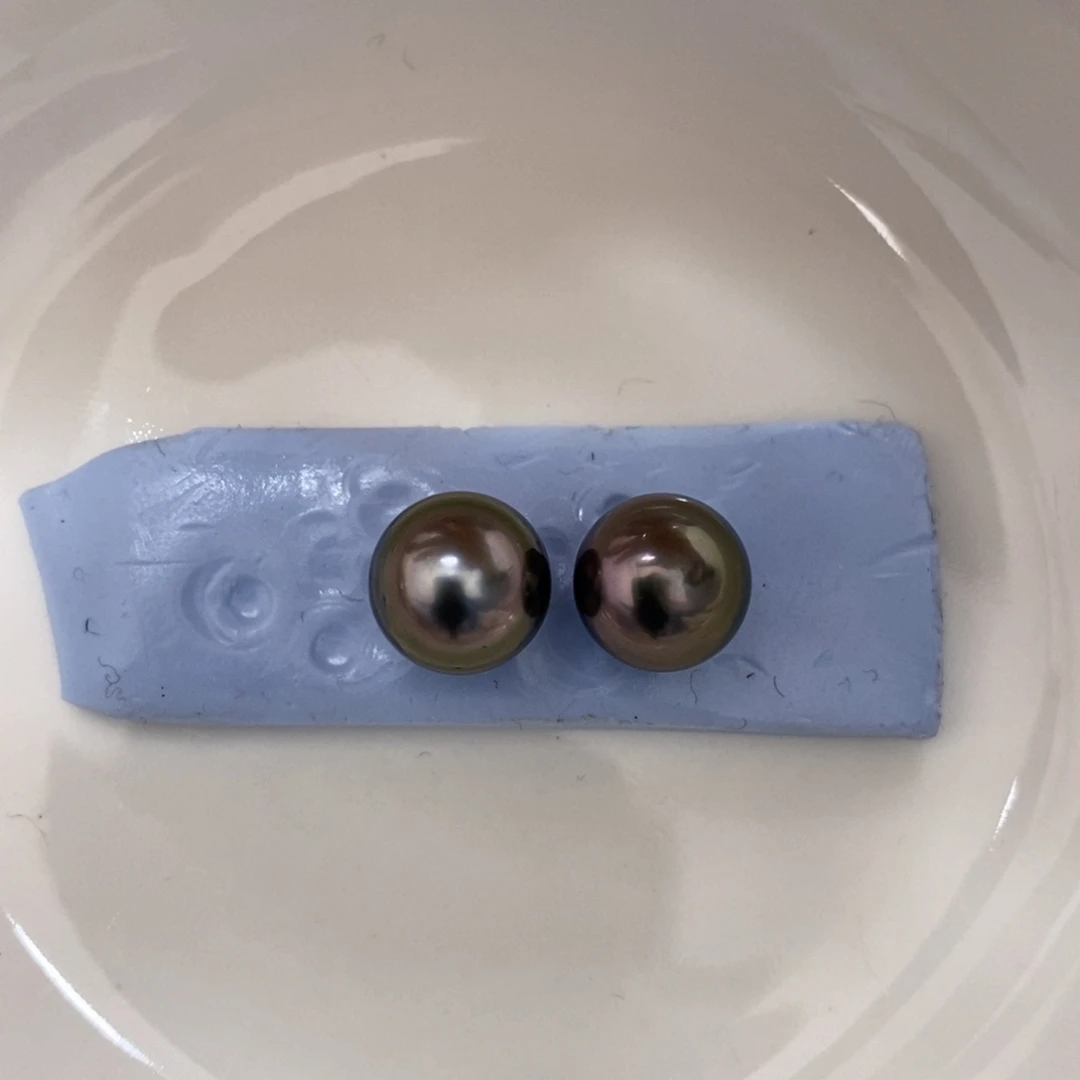 海水珍珠裸珠未镶嵌大溪地对珠10-11定制莫