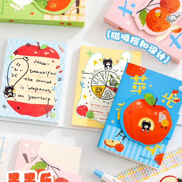 三年二班 果果乐搭扣便利贴有粘性小条可爱错题便签纸初高中生高