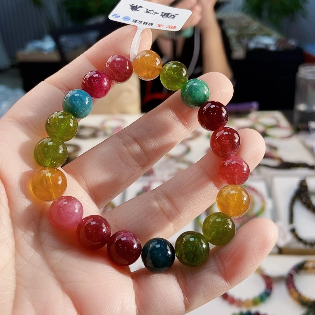 碧玺手链未镶嵌G2479单圈微色差发一