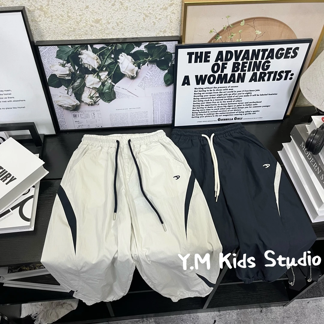【Y.M KIDS】2025夏季新款儿童休闲长裤轻薄防蚊裤韩版宽松男童裤子