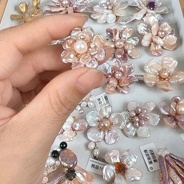 玫***淡水珍珠发饰未镶嵌