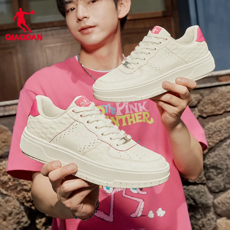 五厘米|乔丹粉红豹联名板鞋潮流皮面男款粉色运动休闲鞋厚底增高