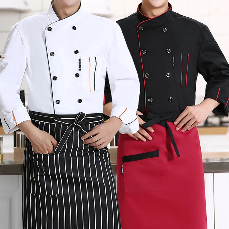 厨师服长袖秋冬季装男女士厨房烘焙糕点面点师工作服甜品店面包房