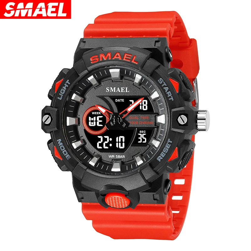 SMAEL8081潮流运动风防水户外手表学生多功能夜光电子手表男款