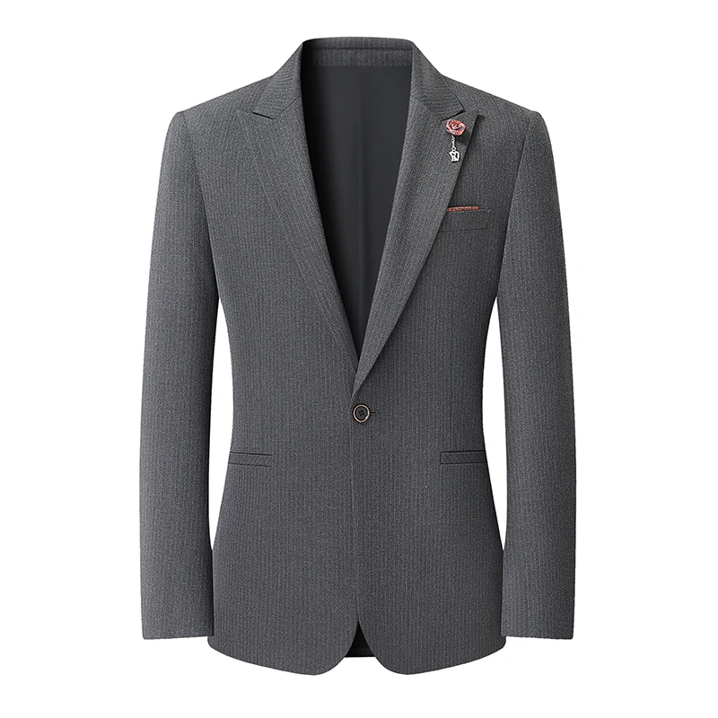 男士时尚韩版潮流修身高级灰商务休闲西服英伦大码男装立体剪裁DS